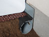 French Drain or Drain Tile system installed in a Delta crawl space