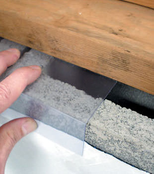 Block wall clear covering for wet crawl spaces in North Vancouver
