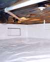 a sealed crawl space installation in Delta