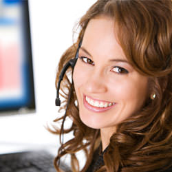 A basement waterproofing customer service specialist in Coquitlamscheduling an appointment.